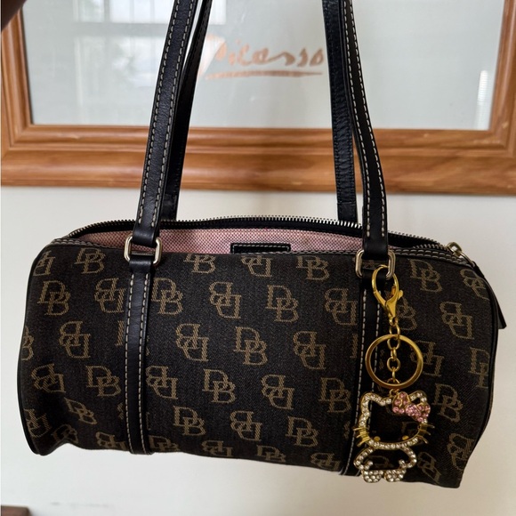 Dooney & BourkeBrown Shoulder Bag with Monogram Print - Picture 15 of 15